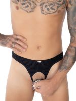 Eros Veneziani Nero: Ouvert-Ring-String, schwarz