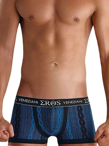 Eros Veneziani Francesco: Pant, blau/schwarz