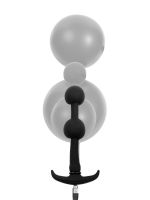 Rimba Latex Play: Aufblasbarer Analplug mit Doppelballon, schwarz